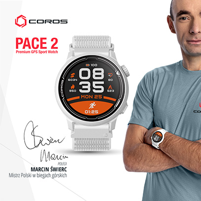 Coros Pace 2 42mm White with Silicone Band