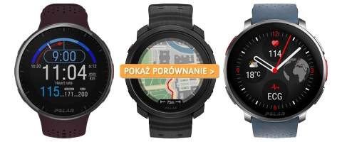 Porównanie zegarków Polar Pacer Pro, Vantage M3 i Vantage V3